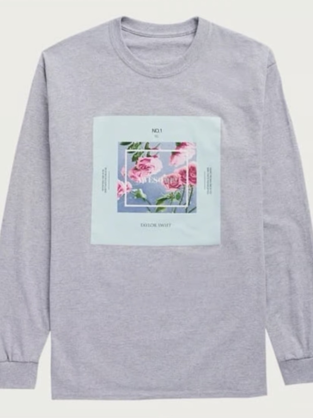 Taylor Swift Lover Me! Grey Long Sleeve TShirt NEW XL